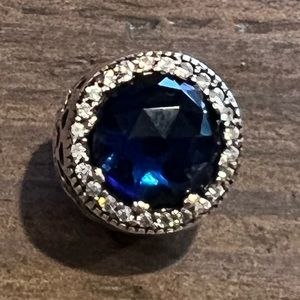 Pandora Sparkling Dark Blue Crystal and Cubic Zirconia Charm